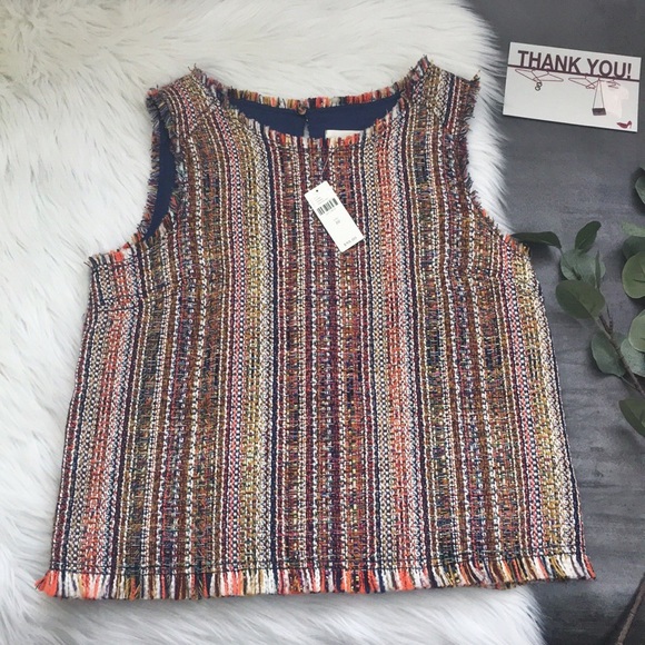 Anthropologie Tops - NWT Tweed Anthro Sleeveless Top